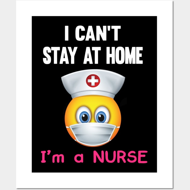 Nurse Stay At Home Isolation Social Distancing Wall Art by KiraT